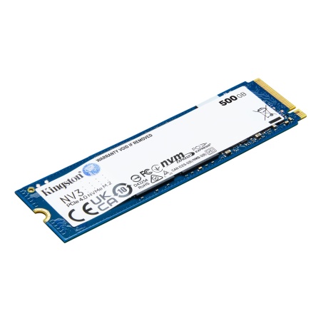 SSD KINGSTON NV3 500GB M.2 PCIE NVMe 3D NAND Write speed 3000 MBytes/sec Read speed 5000 MBytes/sec TBW 160 TB MTBF 200000 hours SNV3S/500G