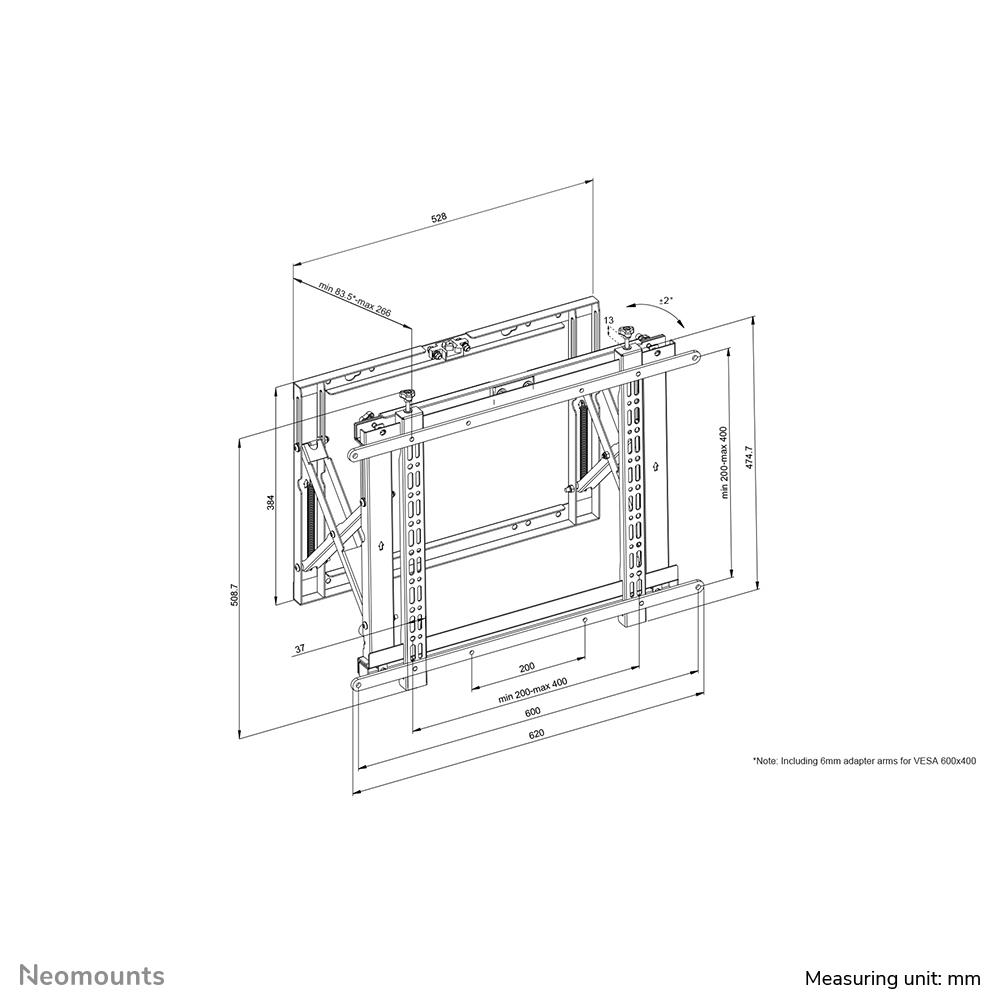 TV SET ACC WALL MOUNT/WL95-800BL1 NEOMOUNTS - Image 16
