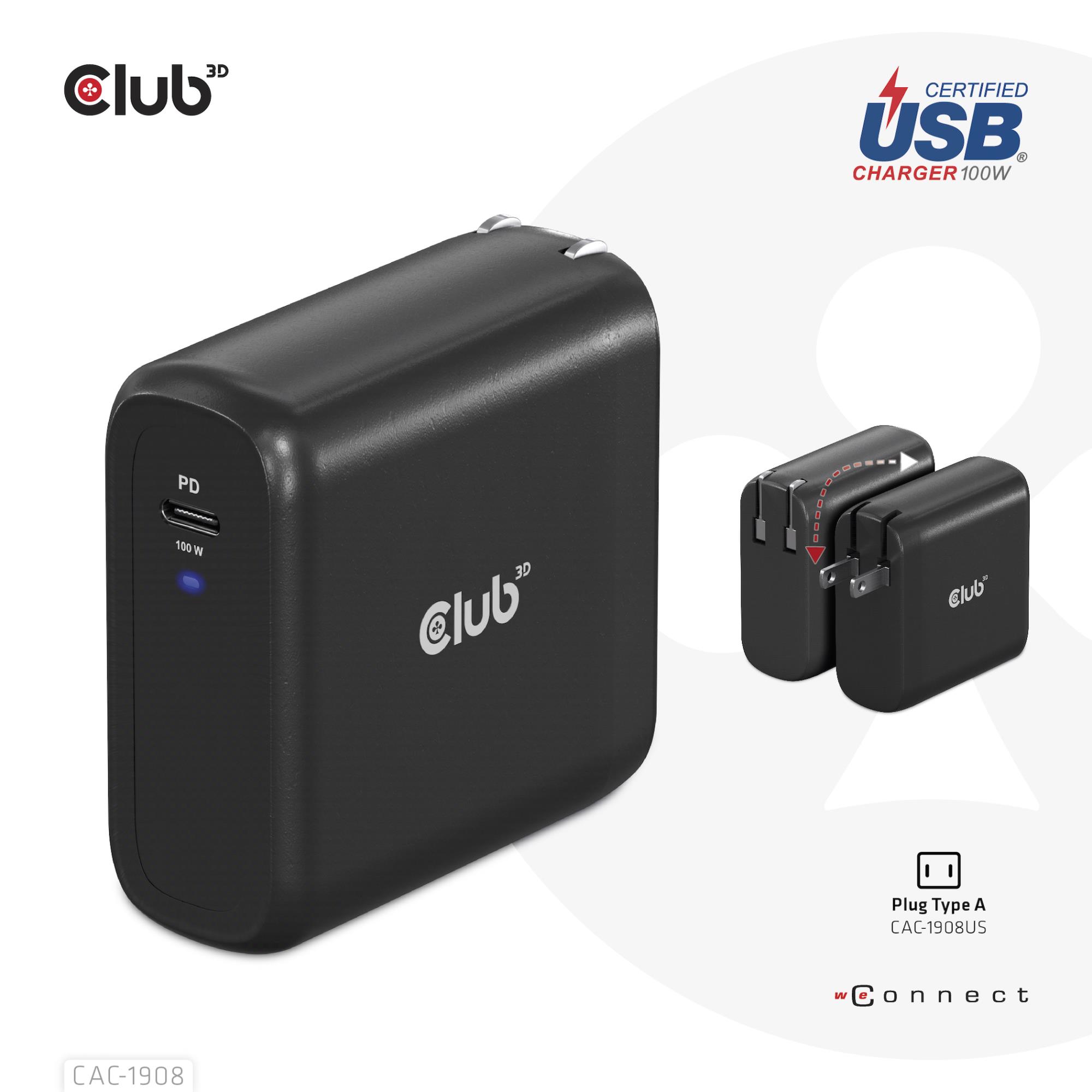 MOBILE TRAVEL CHARGER USB-C/100W CAC-1908EU CLUB3D - Image 10