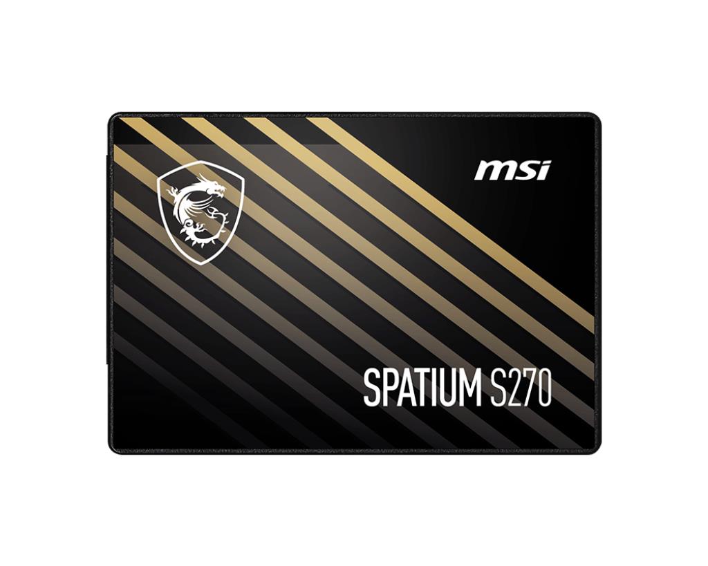 SSD MSI SPATIUM S270 960GB SATA 3D NAND Write speed 450 MBytes/sec Read speed 500 MBytes/sec 2,5" TBW 500 TB MTBF 2000000 hours S78-440P130-P83 - Image 2