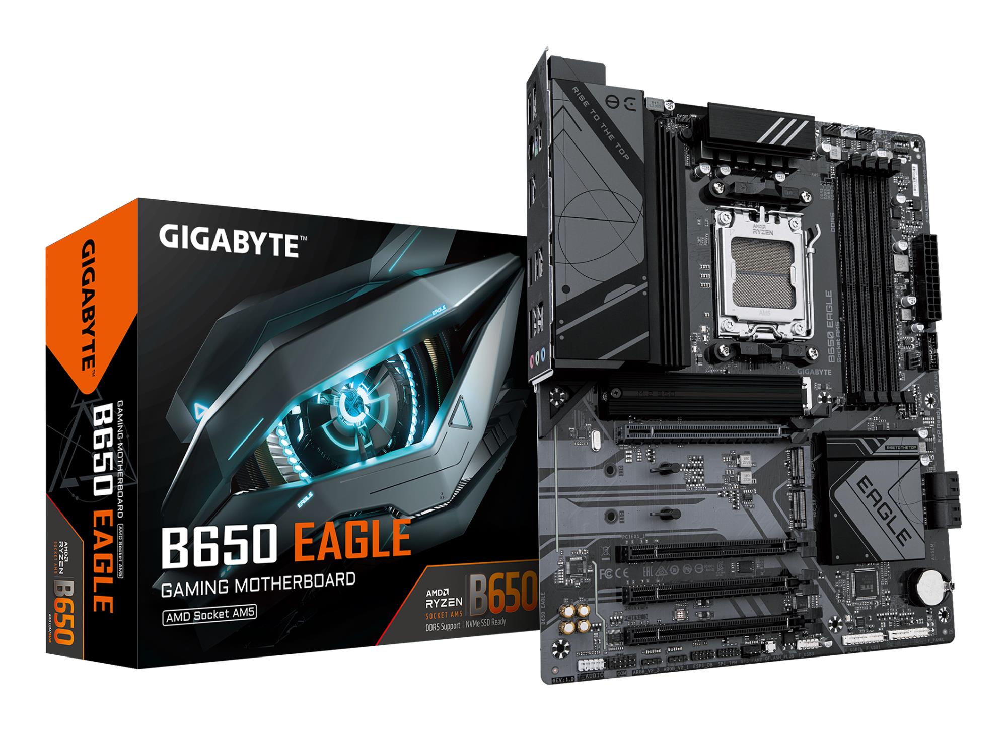 Mainboard GIGABYTE AMD B650 Socket AM5 ATX RAM DDR5-SDRAM 4xSlots 3xNumber of M.2 (M) slots B650EAGLE1.2 - Image 5