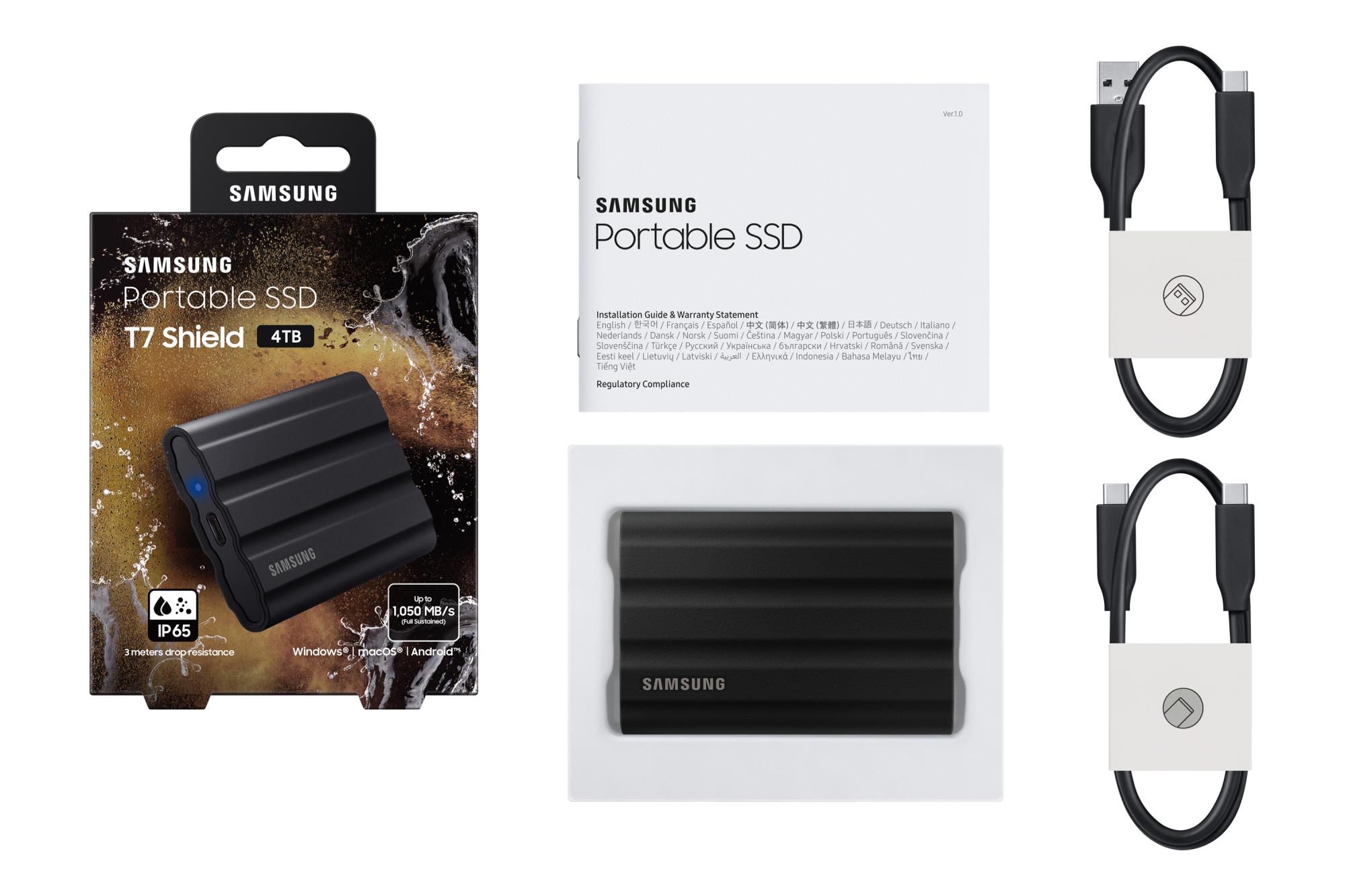 External SSD SAMSUNG T7 4TB USB 3.2 Write speed 1000 MBytes/sec Read speed 1050 MBytes/sec MU-PE4T0S/EU - Image 12