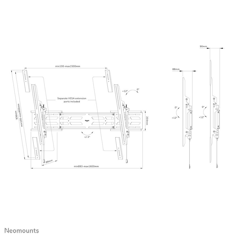 TV SET ACC WALL MOUNT/WL35S-950BL19 NEOMOUNTS - Image 19
