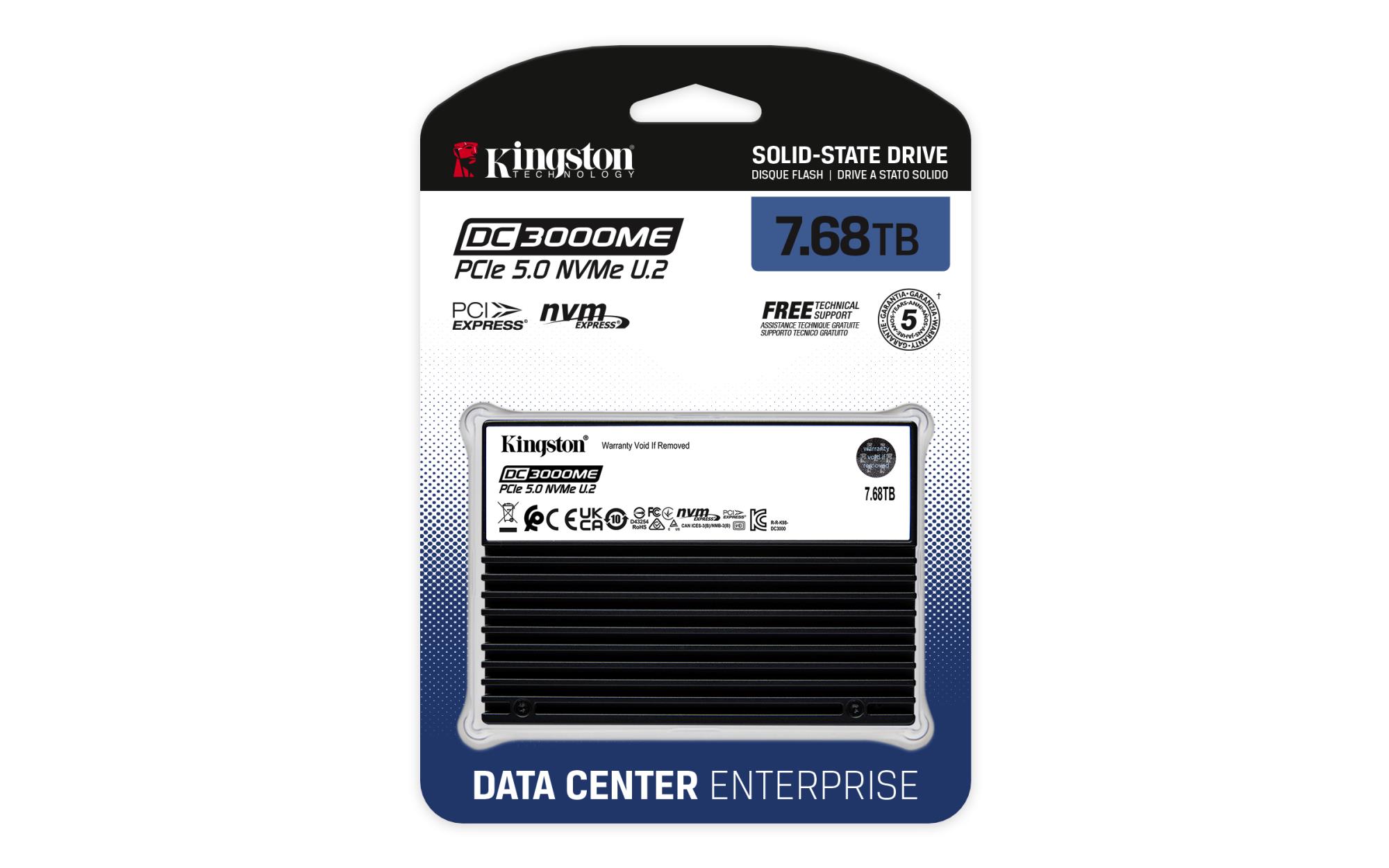 SSD KINGSTON SSD series DC3000ME 7.68TB NVMe NAND flash technology 3D TLC Write speed 10000 MBytes/sec Read speed 14000 MBytes/sec Form Factor U.2 TBW 14.016 TB MTBF 2000000 hours SEDC3000ME/7T6 - Image 4
