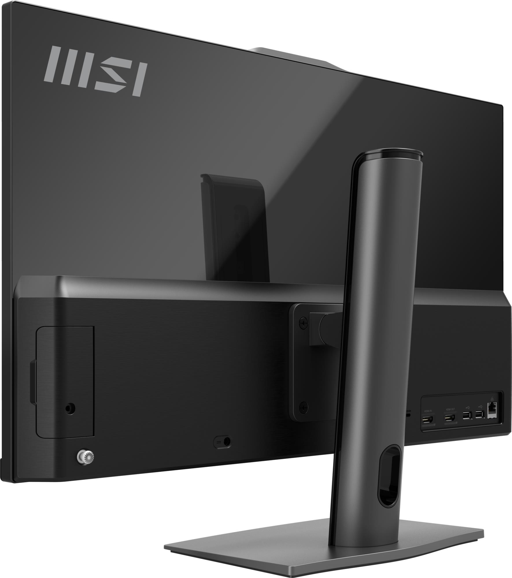 Monoblock PC MSI CPU Intel Intel Core 5 Intel Core 5 120U RAM 16 GB DDR5-SDRAM Screen 27 " 1920 x 1080 pixels Storage 512 GB SSDs 512 GB Not available On-board graphics Yes Intel® Graphics Black OS Windows 11 Pro MODERNAM272P1M-855EU - Image 9