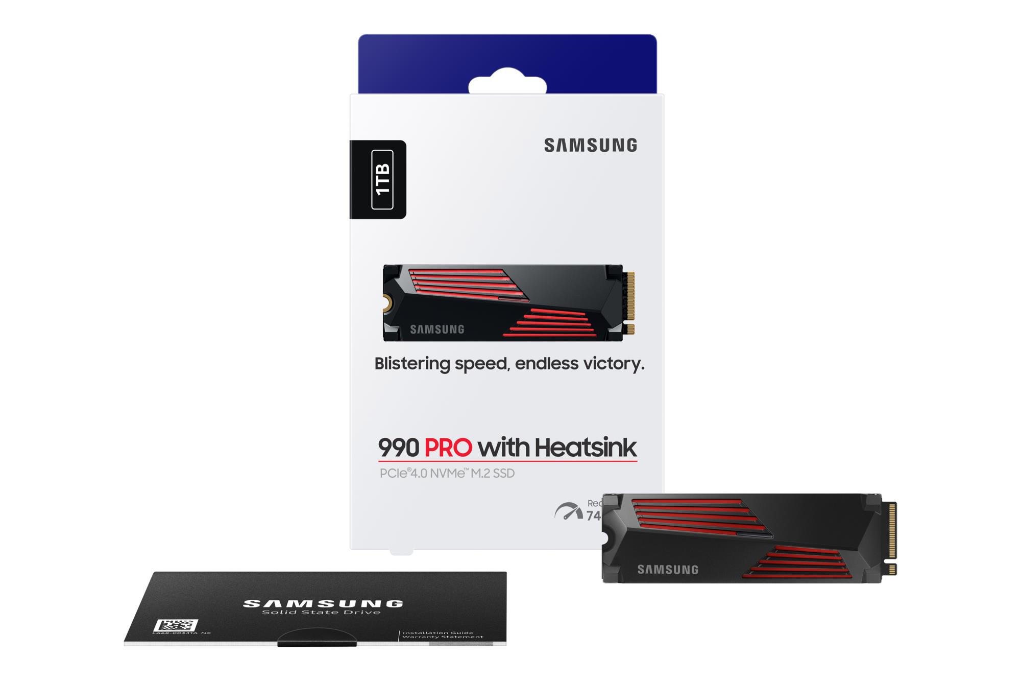 SSD SAMSUNG 990 PRO with Heatsink 1TB M.2 PCIE NVMe MLC Write speed 6900 MBytes/sec Read speed 7450 MBytes/sec 2.3mm TBW 600 TB MTBF 1500000 hours MZ-V9P1T0GW - Image 11