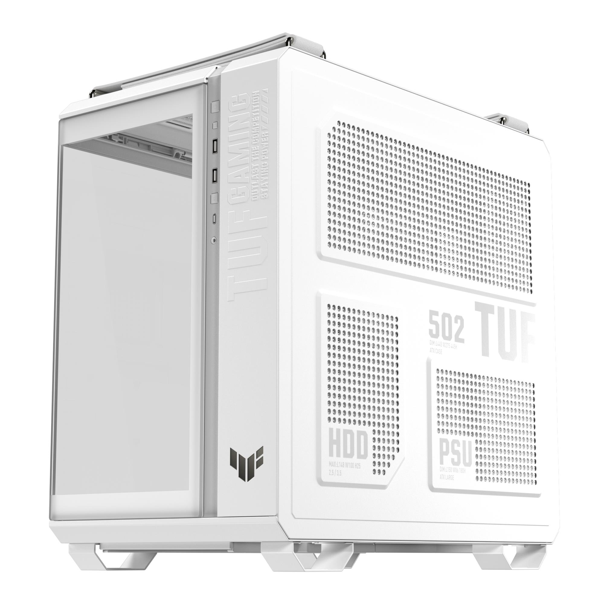 Case ASUS TUF Gaming GT502 Horizon MidiTower Case product features Transparent panel Not included ATX MicroATX MiniITX Colour White TUFGAMGT502HORIZONWHT - Image 14