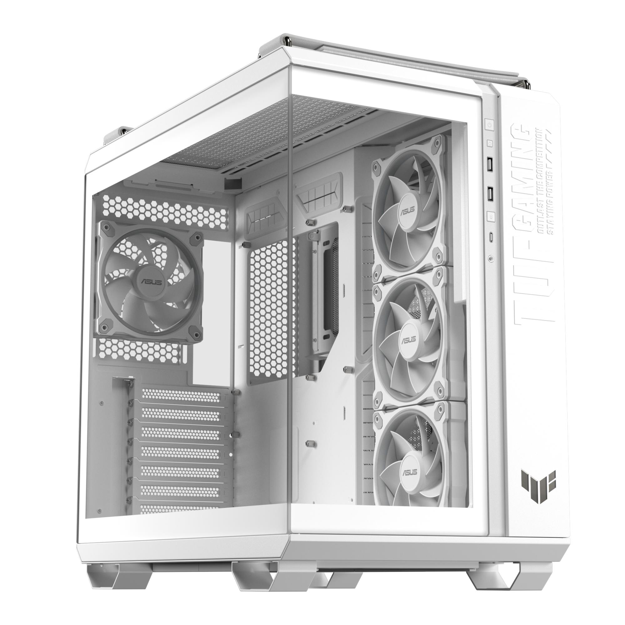 Case ASUS TUF Gaming GT502 Horizon MidiTower Case product features Transparent panel Not included ATX MicroATX MiniITX Colour White TUFGAMGT502HORIZONWHT - Image 2