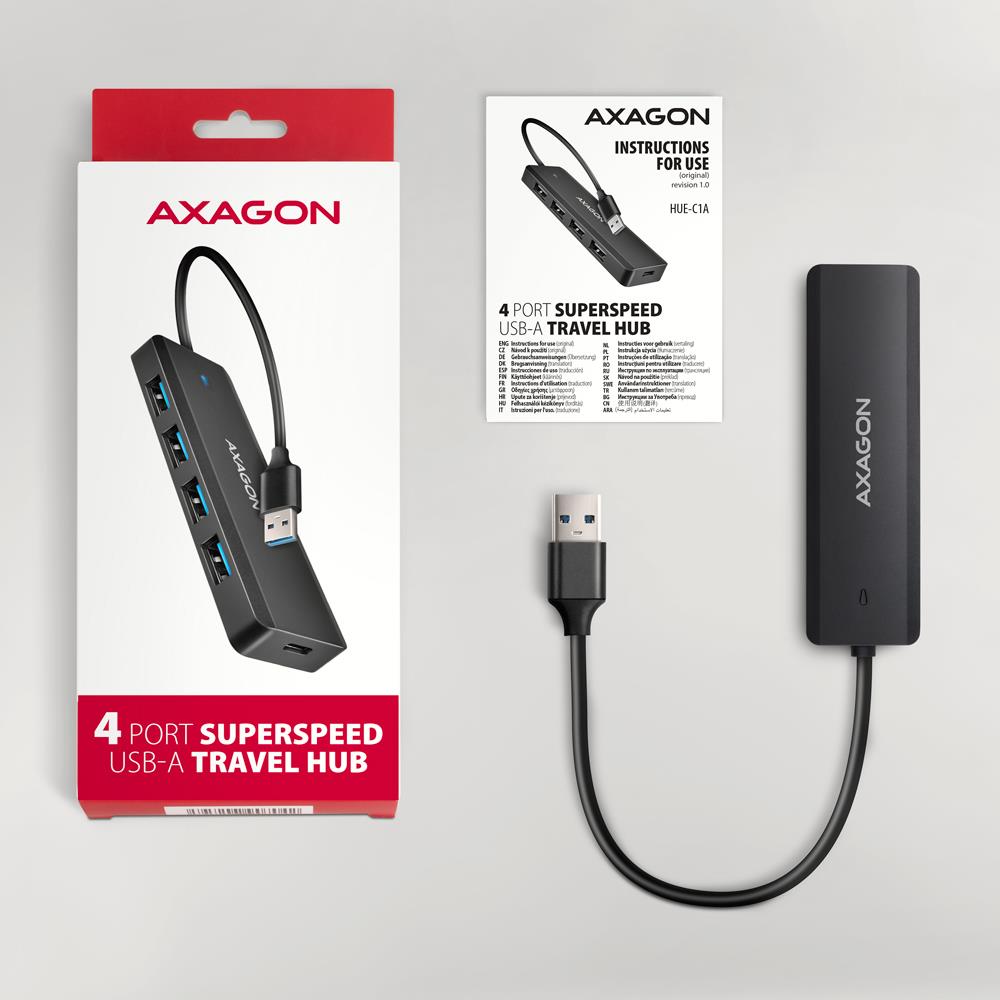 I/O HUB USB TRAVEL/0.19M HUE-C1A AXAGON - Image 11