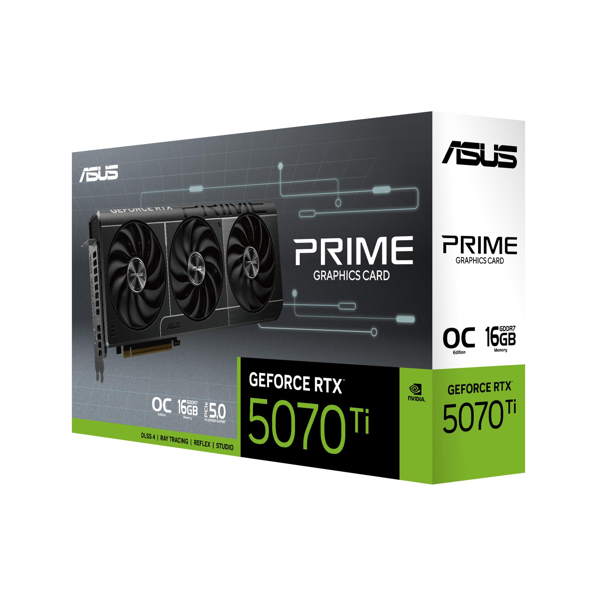 Graphics Card ASUS NVIDIA GeForce RTX 5070 Ti 16 GB GDDR7 256 bit PCIE 5.0 16x GPU 2527 MHz Triple slot Fansink 1xHDMI 3xDisplayPort PRIME-RTX5070TI-O16G - Image 13