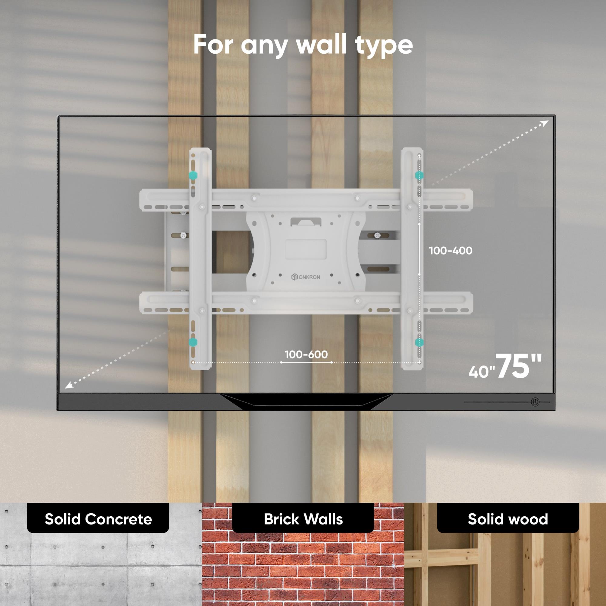 TV SET ACC WALL MOUNT/40-75"/WHITE M7L-W ONKRON - Image 4
