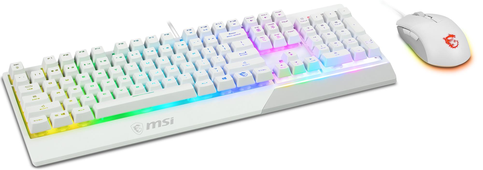 KEYBOARD +MOUSE/VIGOR GK30 COMBO WHITE US MSI - Image 3