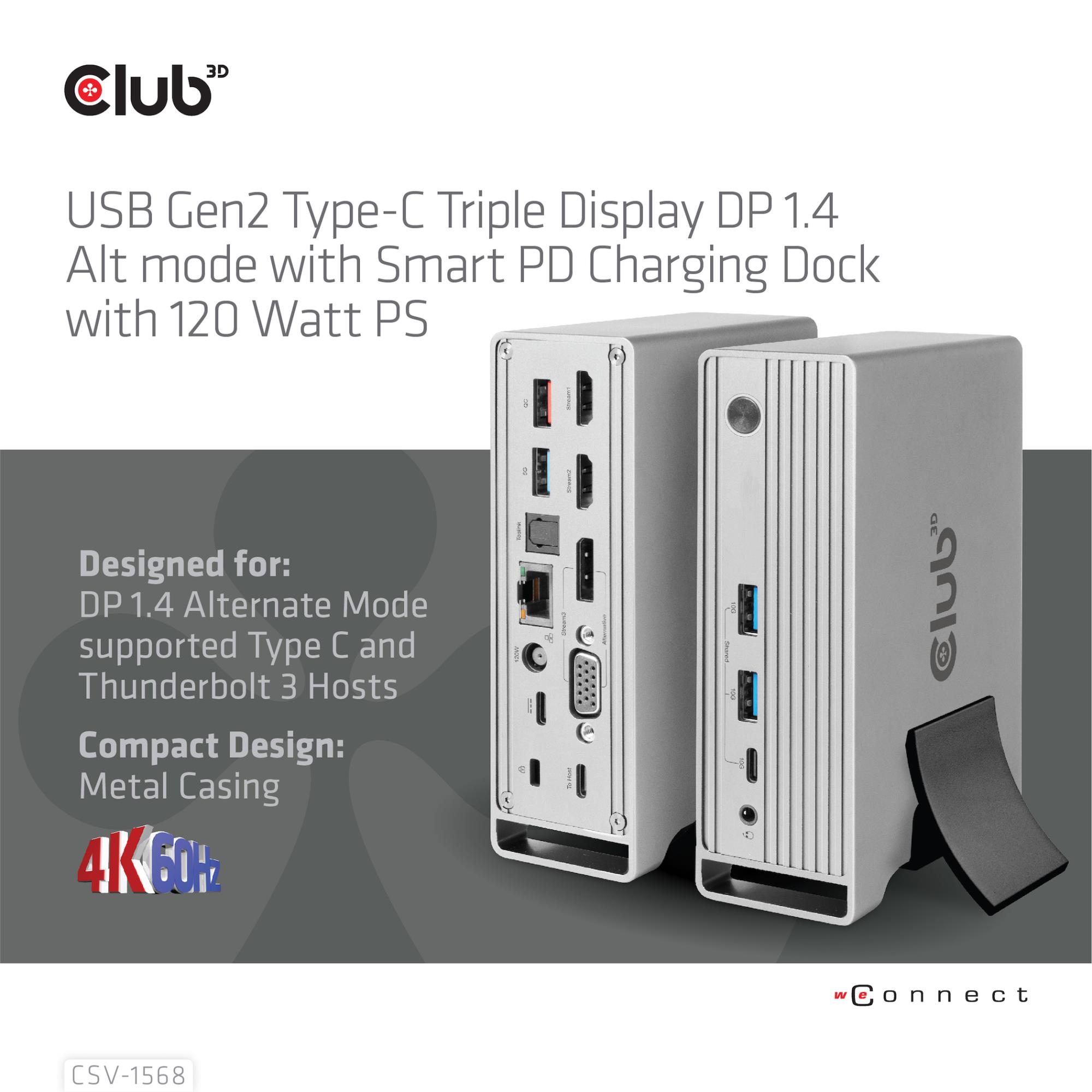 NB ACC DOCKING STATION/USB-C 120W CSV-1568 CLUB3D - Image 6