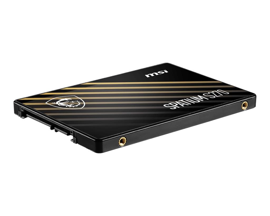 SSD MSI SPATIUM S270 960GB SATA 3D NAND Write speed 450 MBytes/sec Read speed 500 MBytes/sec 2,5" TBW 500 TB MTBF 2000000 hours S78-440P130-P83 - Image 4