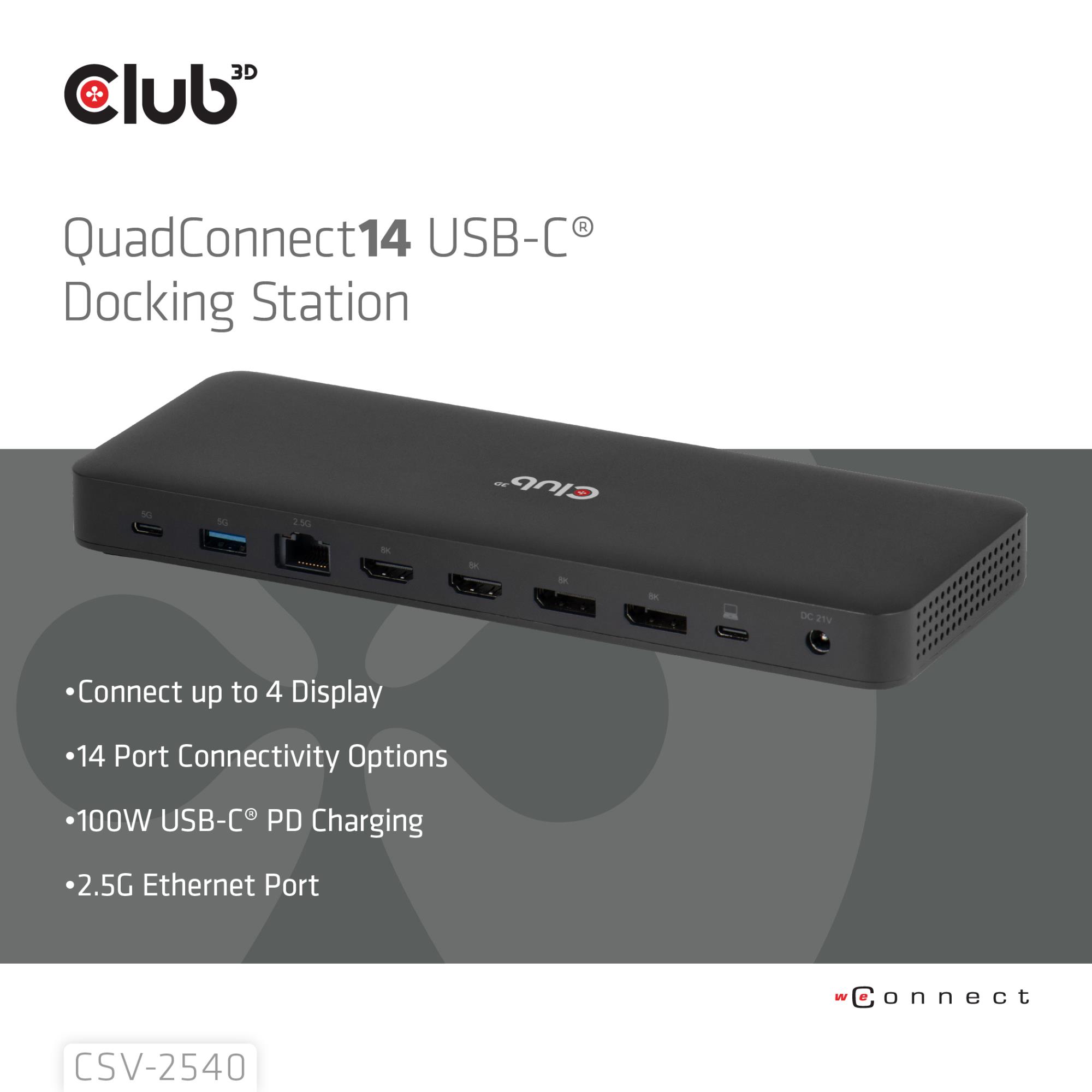 NB ACC DOCKING STATION 14IN1/USB-C 150W CSV-2540 CLUB3D - Image 7