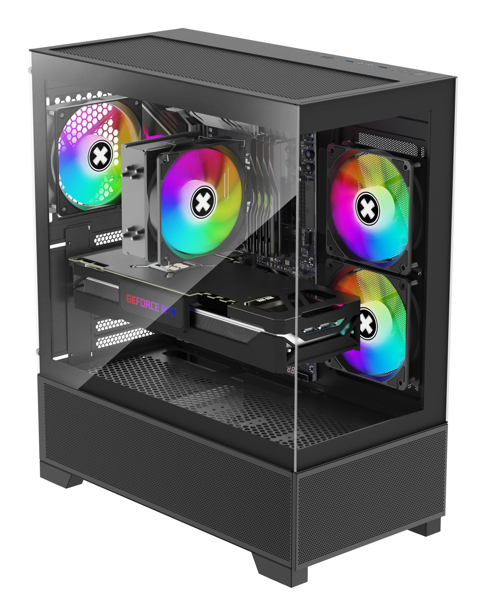 Case XILENCE XG172 MidiTower Case product features Fan control panel/Transparent panel Not included Colour Black XG172 - Image 3
