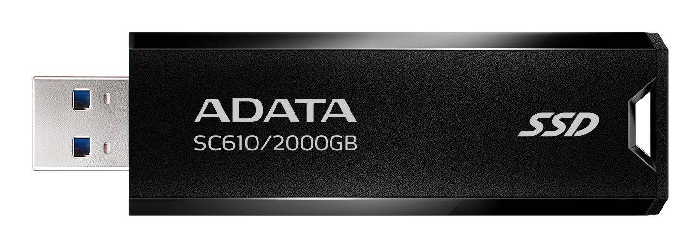 External SSD ADATA SC610 2TB USB 3.2 Write speed 500 MBytes/sec Read speed 550 MBytes/sec SC610-2000G-CBK/RD - Image 7