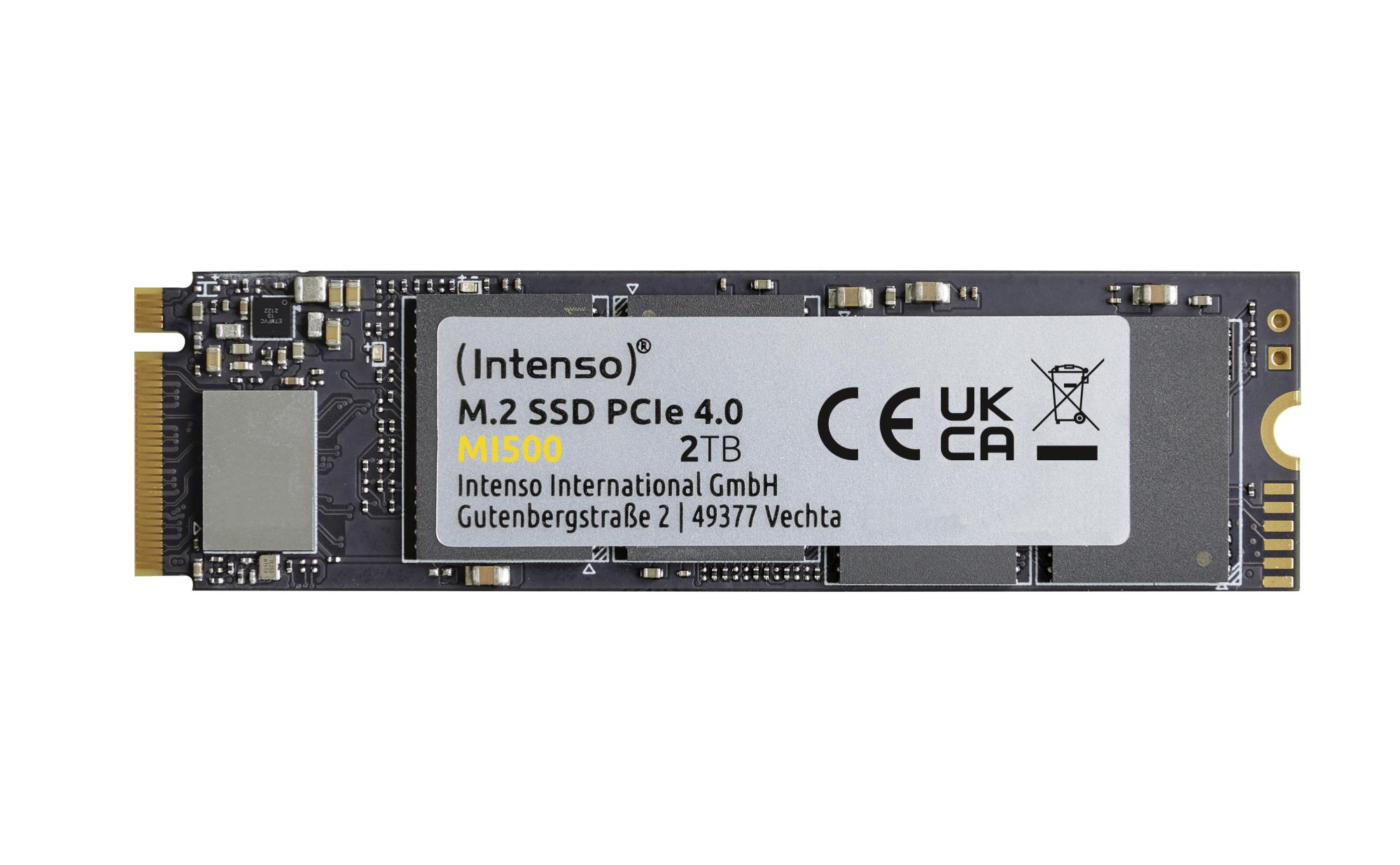 SSD INTENSO MI500 2TB M.2 NVMe 3D NAND Write speed 4500 MBytes/sec Read speed 5300 MBytes/sec 4mm TBW 1200 TB MTBF 1500000 hours 3836470 - Image 6