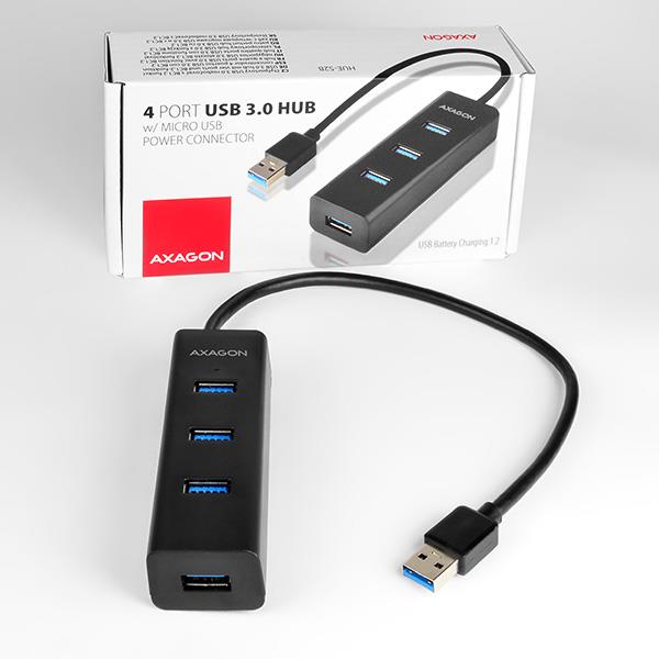 I/O HUB USB3.0 4PORT CHARGING/0.3M HUE-S2B AXAGON - Image 23