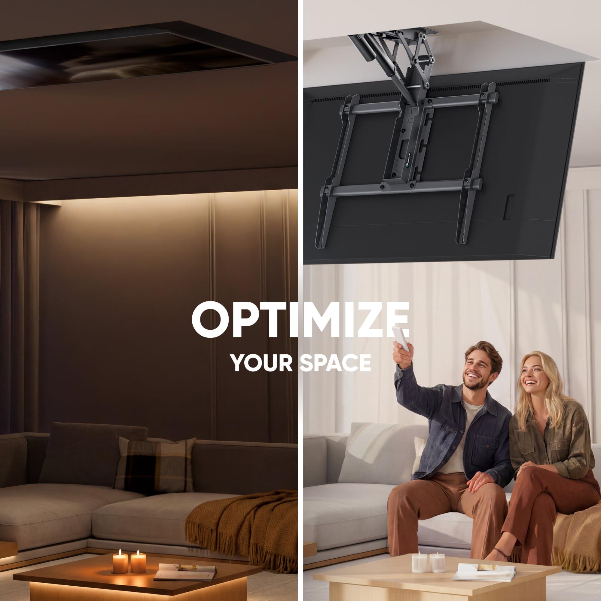 TV SET ACC CEILING MOUNT/50-75" BLACK N3LE-B ONKRON - Image 7