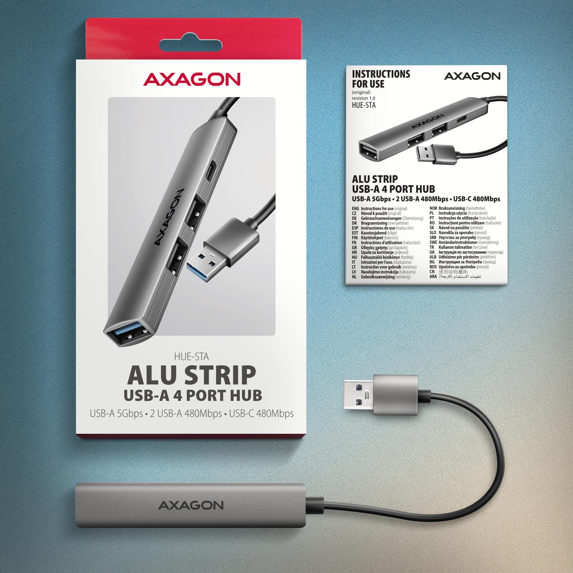 I/O HUB USB3.2 4PORT/0.12M HUE-STA AXAGON - Image 10