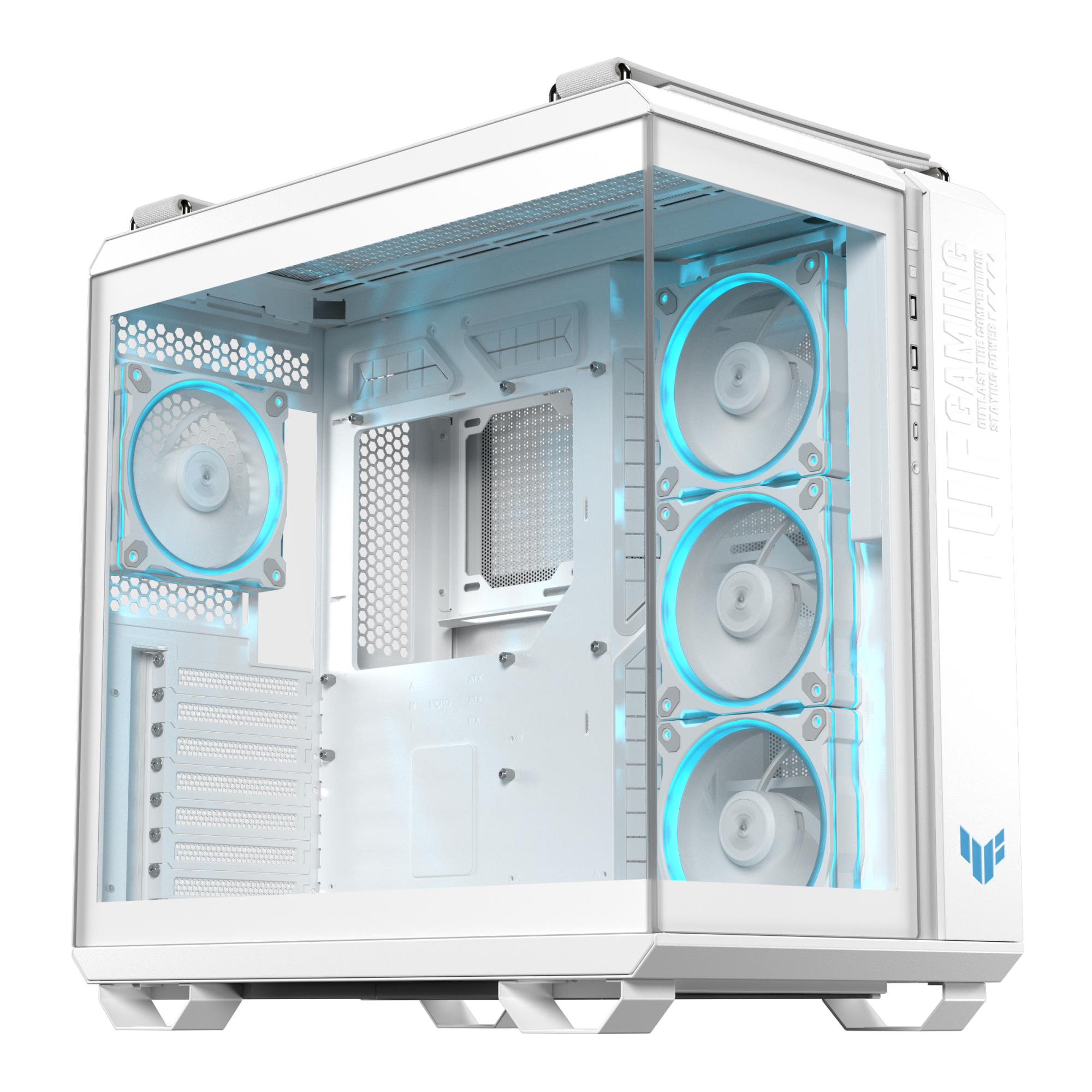 Case ASUS TUF Gaming GT502 Horizon MidiTower Case product features Transparent panel Not included ATX MicroATX MiniITX Colour White TUFGAMGT502HORIZONWHT - Image 4