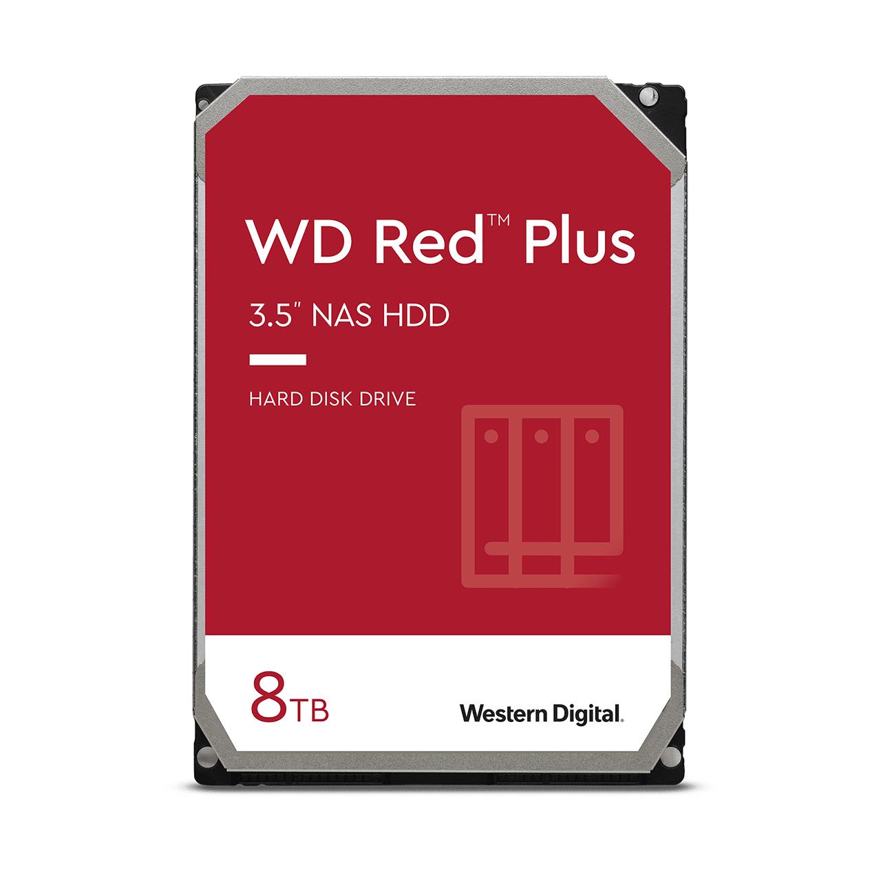HDD WESTERN DIGITAL Red Plus 8TB SATA 256 MB 5640 rpm 3,5" WD80EFPX