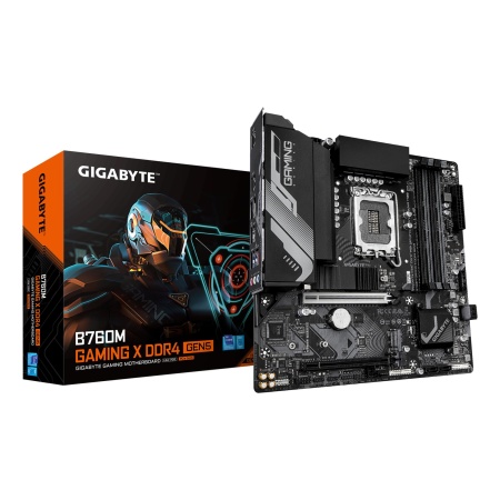Mainboard GIGABYTE GIGABYTE B760M GAMING X DDR4 GEN5 Intel B760 LGA 1700 micro ATX RAM DDR4-SDRAM 4xSlots 2xNumber of M.2 (M) slots B760MGXDDR4GEN5