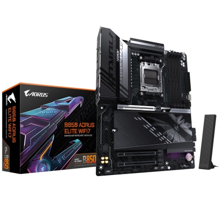 Mainboard GIGABYTE AMD B850 Socket AM5 ATX RAM DDR5-SDRAM 4xSlots Wi-Fi Yes Bluetooth Yes 3xNumber of M.2 (M) slots B850 A ELITE WF7 B850AELITEWF71.1