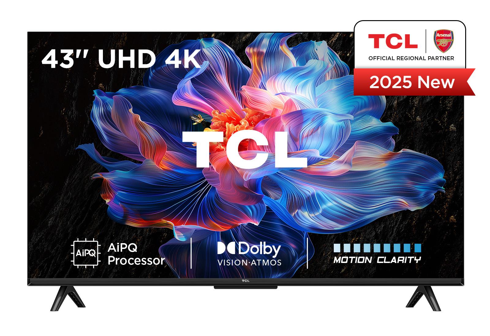 TV Set TCL 43 " 4K Ultra HD 3840 x 2160 pixels Flat 16:9 DLED 43V6C