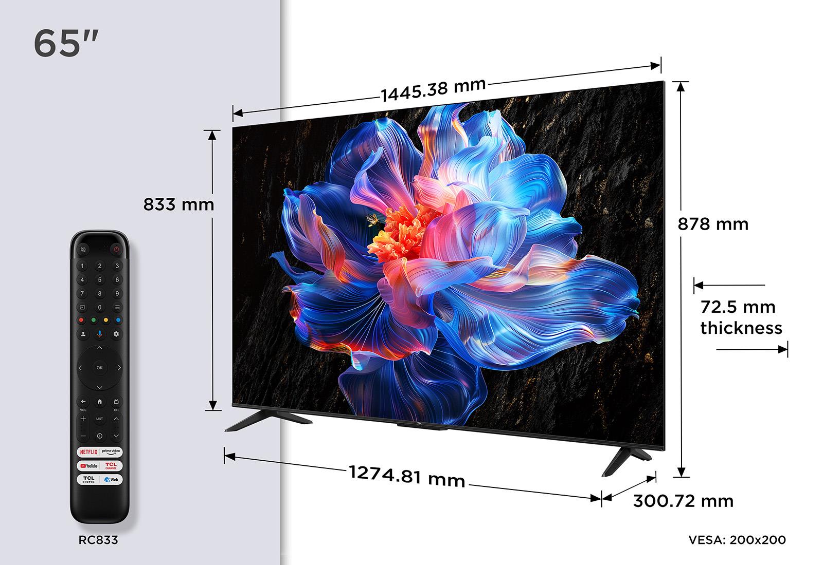 TV Set TCL 65 " 4K Ultra HD 3840 x 2160 pixels Flat 16:9 DLED 65V6C - Image 2