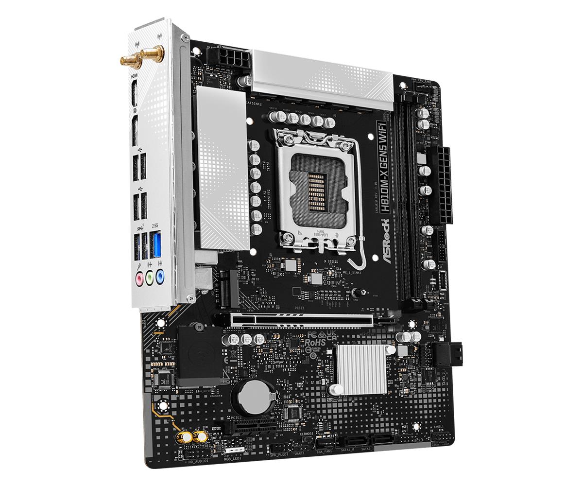 Mainboard ASROCK LGA 1851 (Socket V1) RAM DDR5-SDRAM 2xSlots H810M-XGEN5WIFI - Image 3
