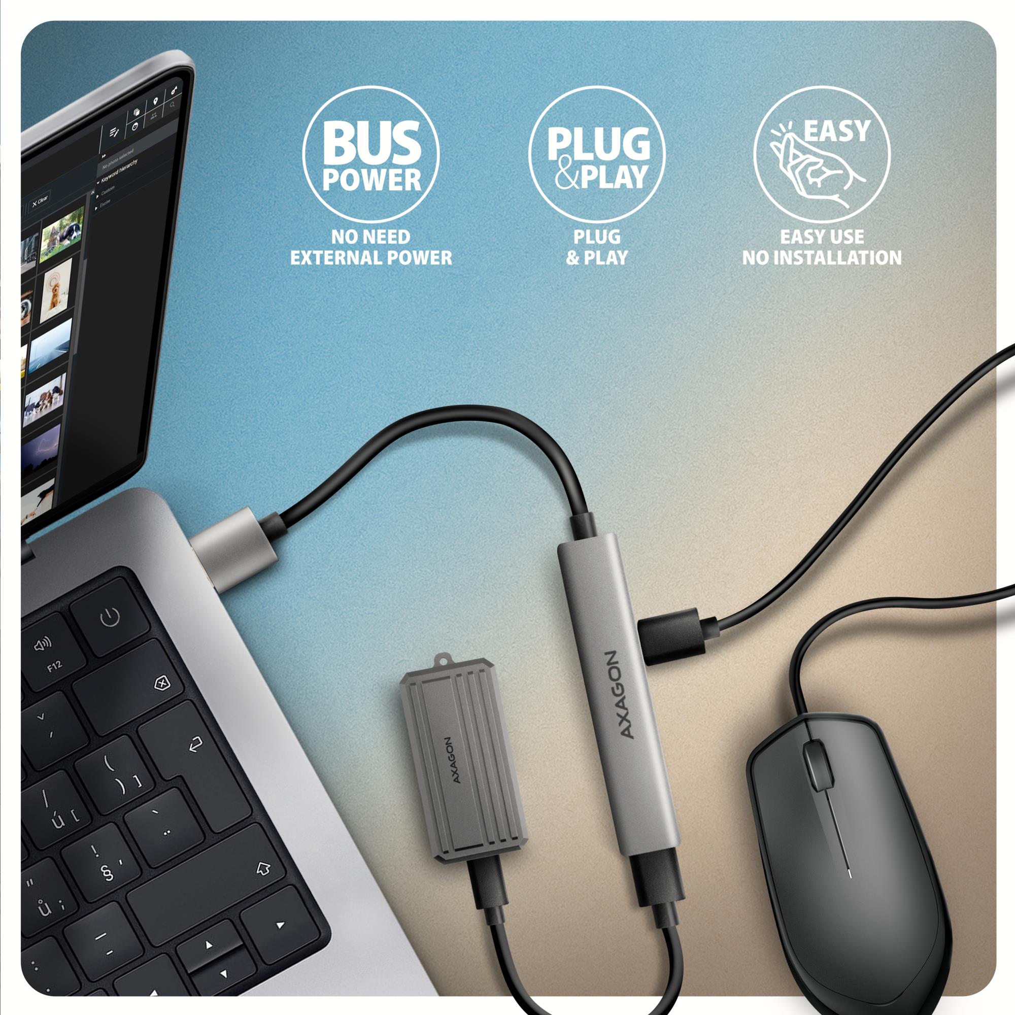 I/O HUB USB3.2 4PORT/0.12M HUE-STA AXAGON - Image 8