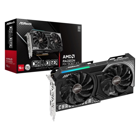 Graphics Card ASROCK AMD Radeon RX 9060 XT 16 GB GDDR6 128 bit PCIE 5.0 16x Dual Slot Fansink RX9060XTCL16GO
