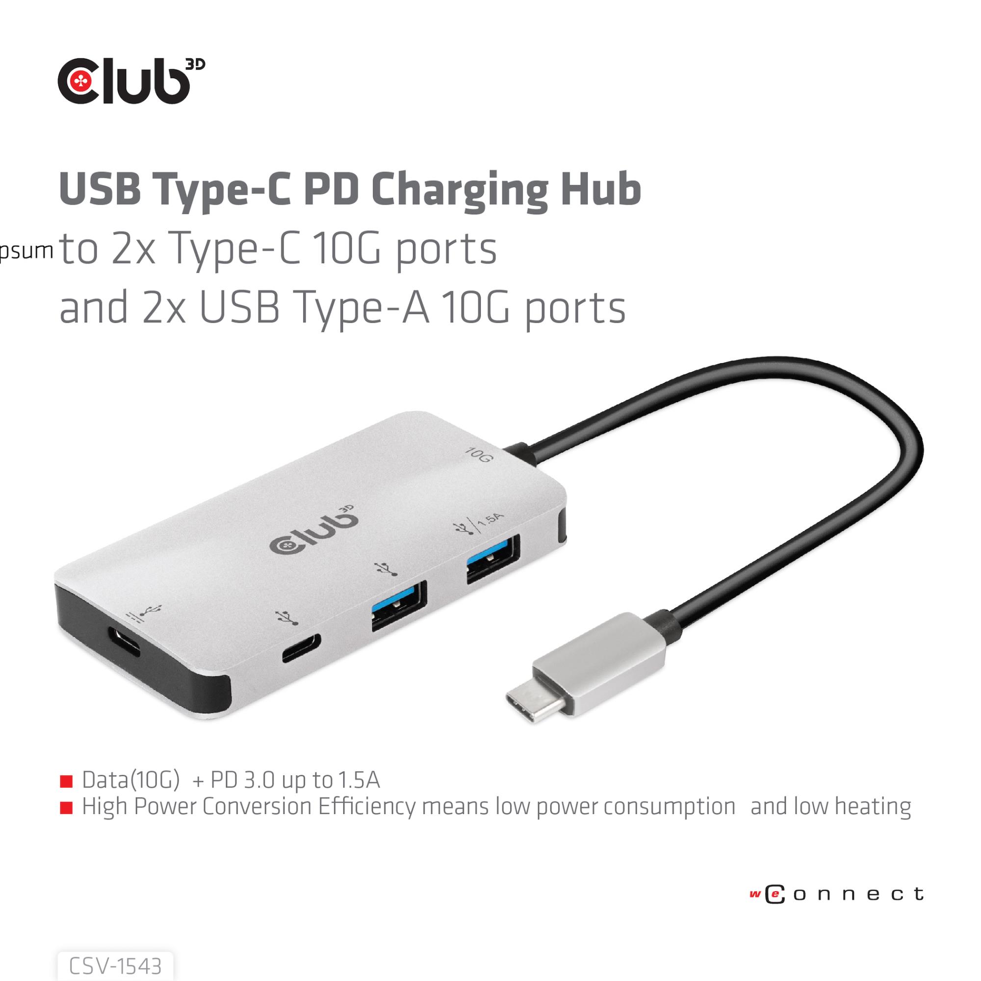 I/O HUB USB-C PD CHARGING/CSV-1543 CLUB3D - Image 4