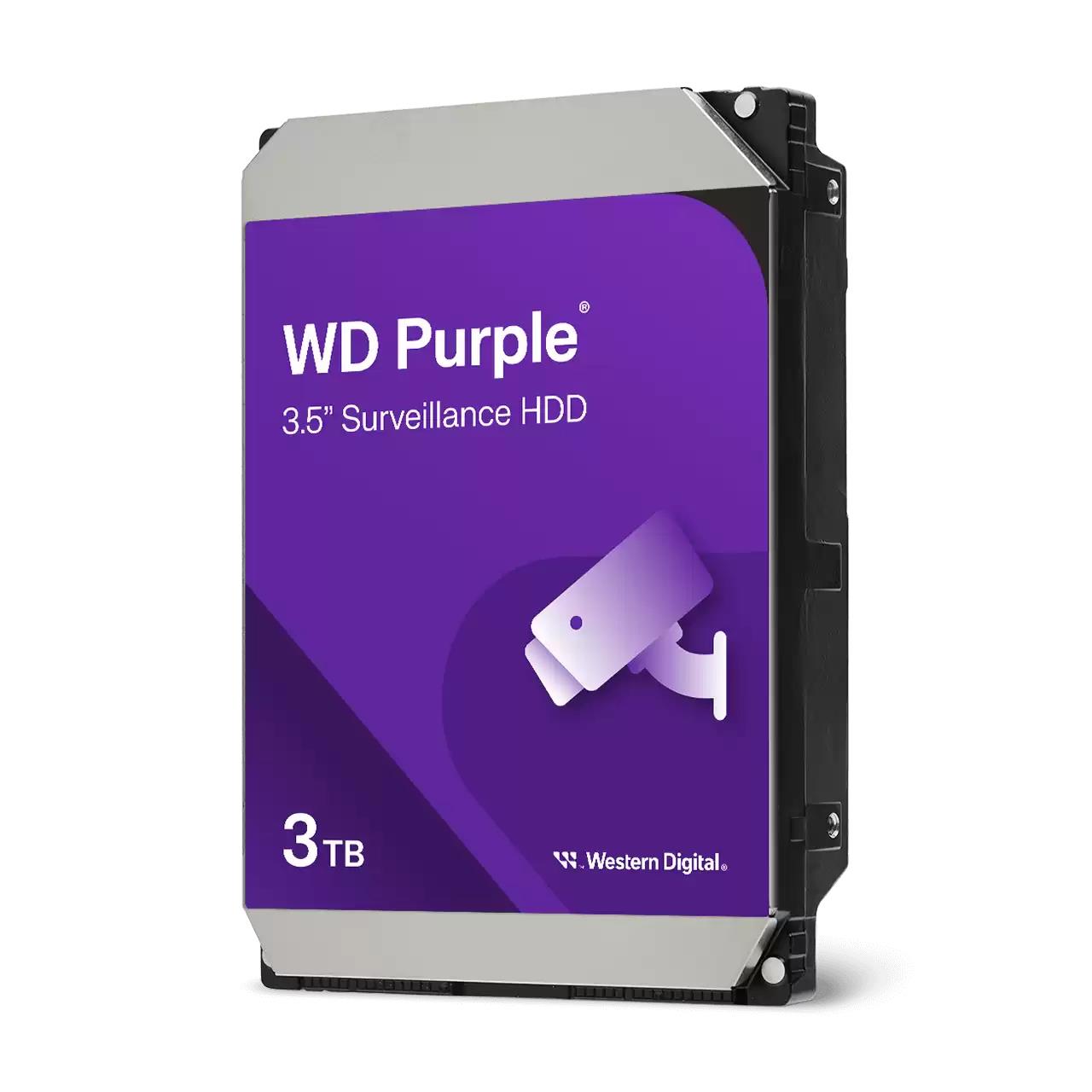 HDD WESTERN DIGITAL Purple 3 TB Serial ATA III Buffer 128 MB 5400 RPM 3.5 " WD34PURZ