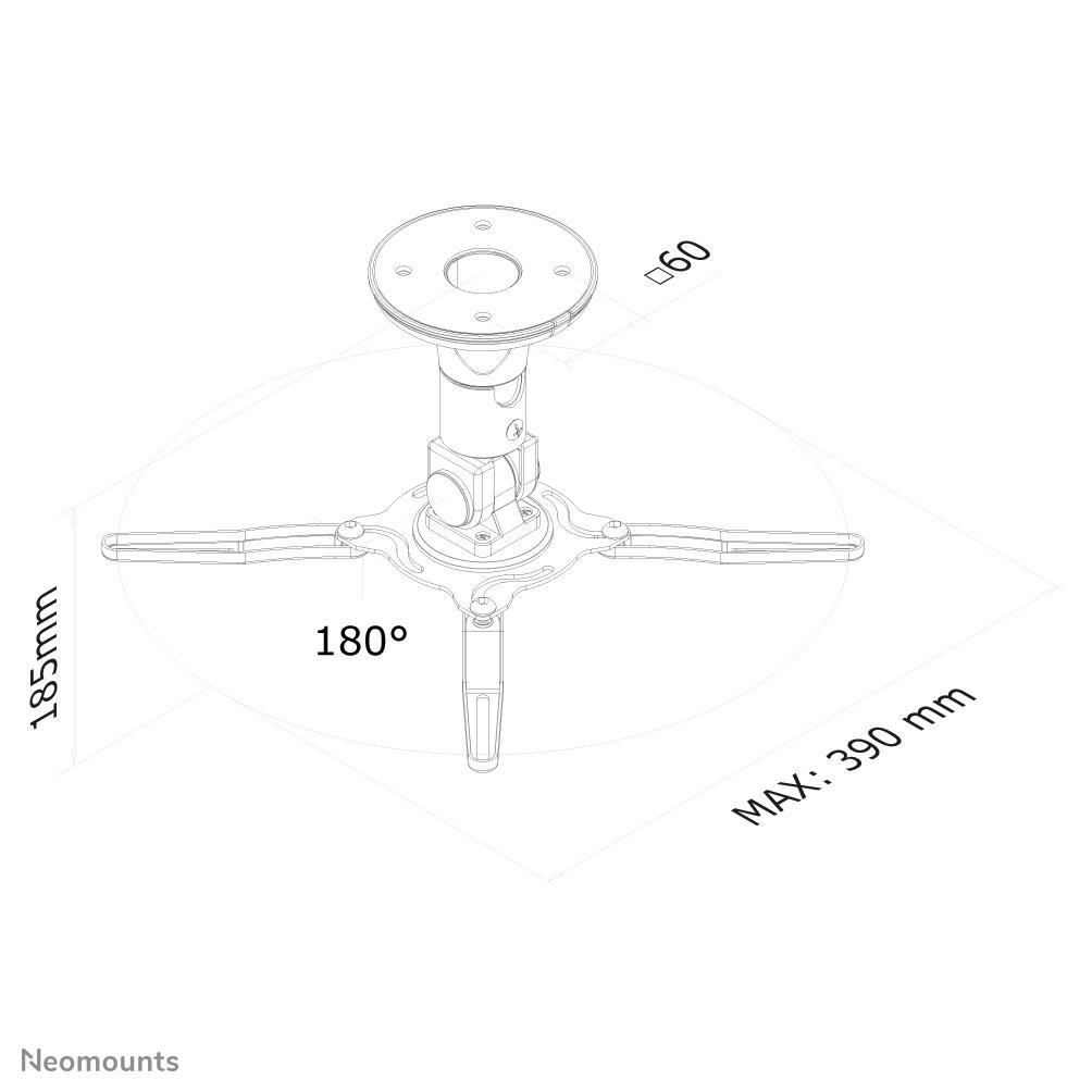 PROJECTOR ACC CEILING MOUNT/18.5CM BEAMER-C50 NEOMOUNTS - Image 5