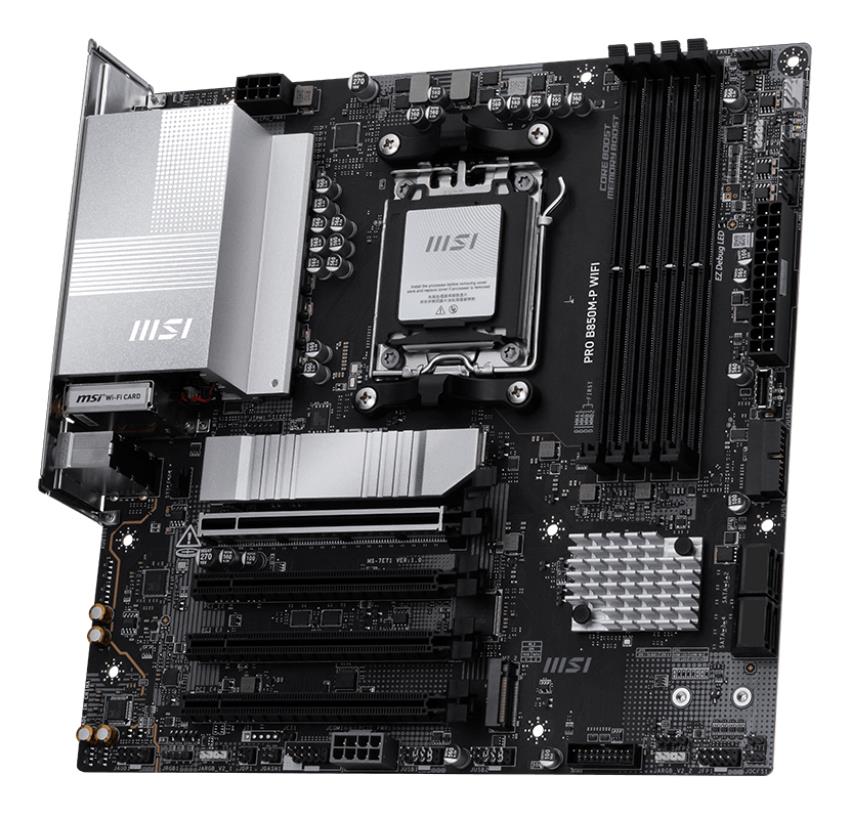 Mainboard MSI AMD B850 SAM5 Micro-ATX Memory DDR5 Memory slots 4 PROB850M-PWIFI - Image 3
