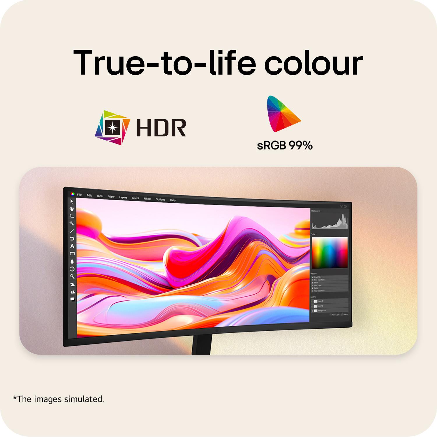 LCD Monitor LG 34 " 3440 x 1440 pixels UltraWide Quad HD Native aspect ratio 21:9 LCD Curved 34U601B-B - Image 4
