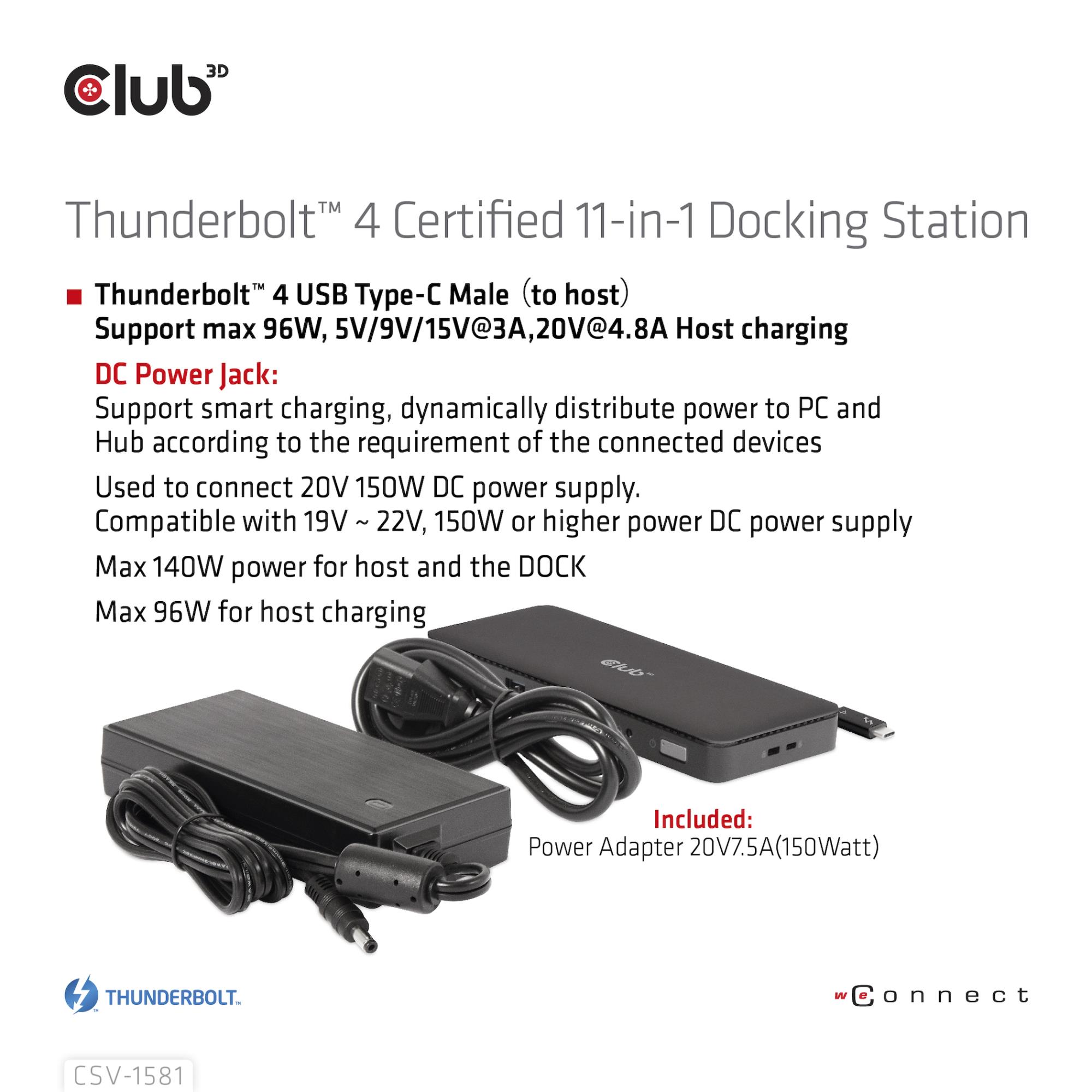 NB ACC DOCKING STATION 11IN1/THUNDERBOLT CSV-1581 CLUB3D - Image 13