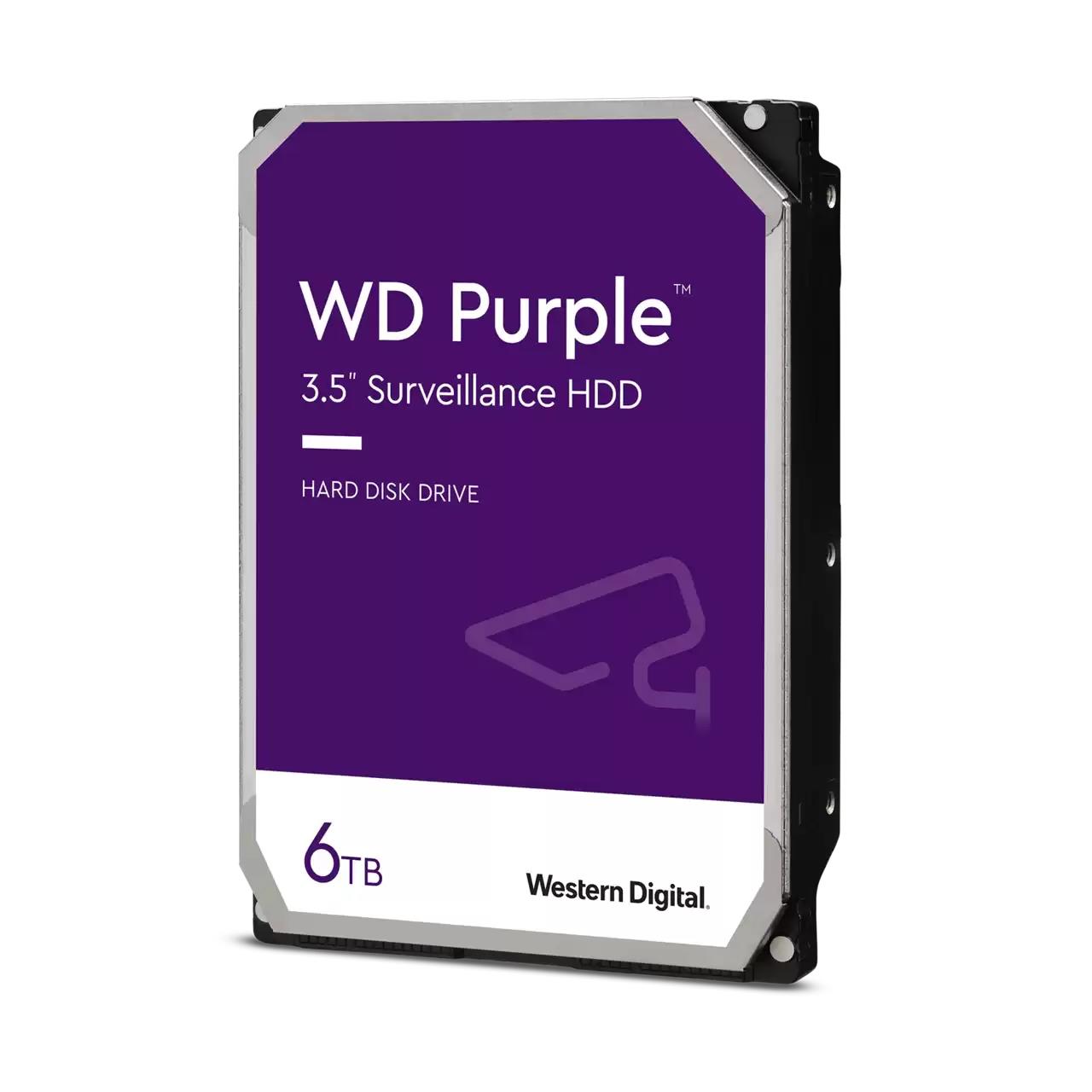 HDD WESTERN DIGITAL Purple 6 TB Serial ATA III Buffer 256 MB 5400 RPM 3.5 " WD64PURZ