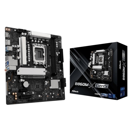 Mainboard ASROCK Intel B860 LGA 1851 (Socket V1) micro ATX RAM DDR5-SDRAM 2xSlots 1xNumber of M.2 (M) slots B860M-XGEN5