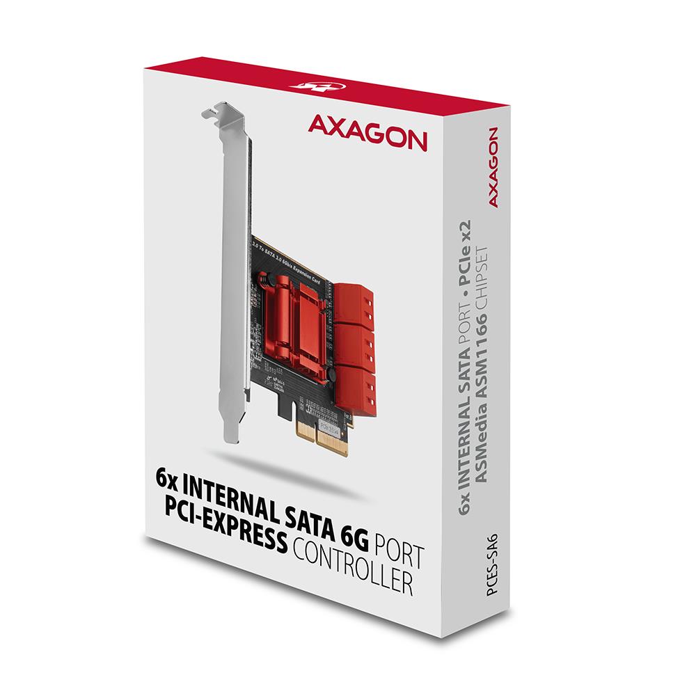 SSD ACC I/O CONTROLLER PCIE/6XSATA 6G PCES-SA6 AXAGON - Image 2