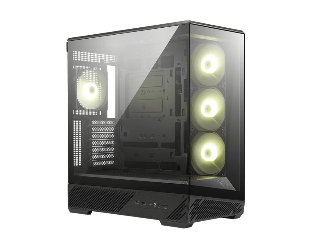 Case MSI ATX/micro ATX/Mini-ITX Black/Transparent Midi Tower MAG PANO 130R PZ MAGPANO130RPZ - Image 3