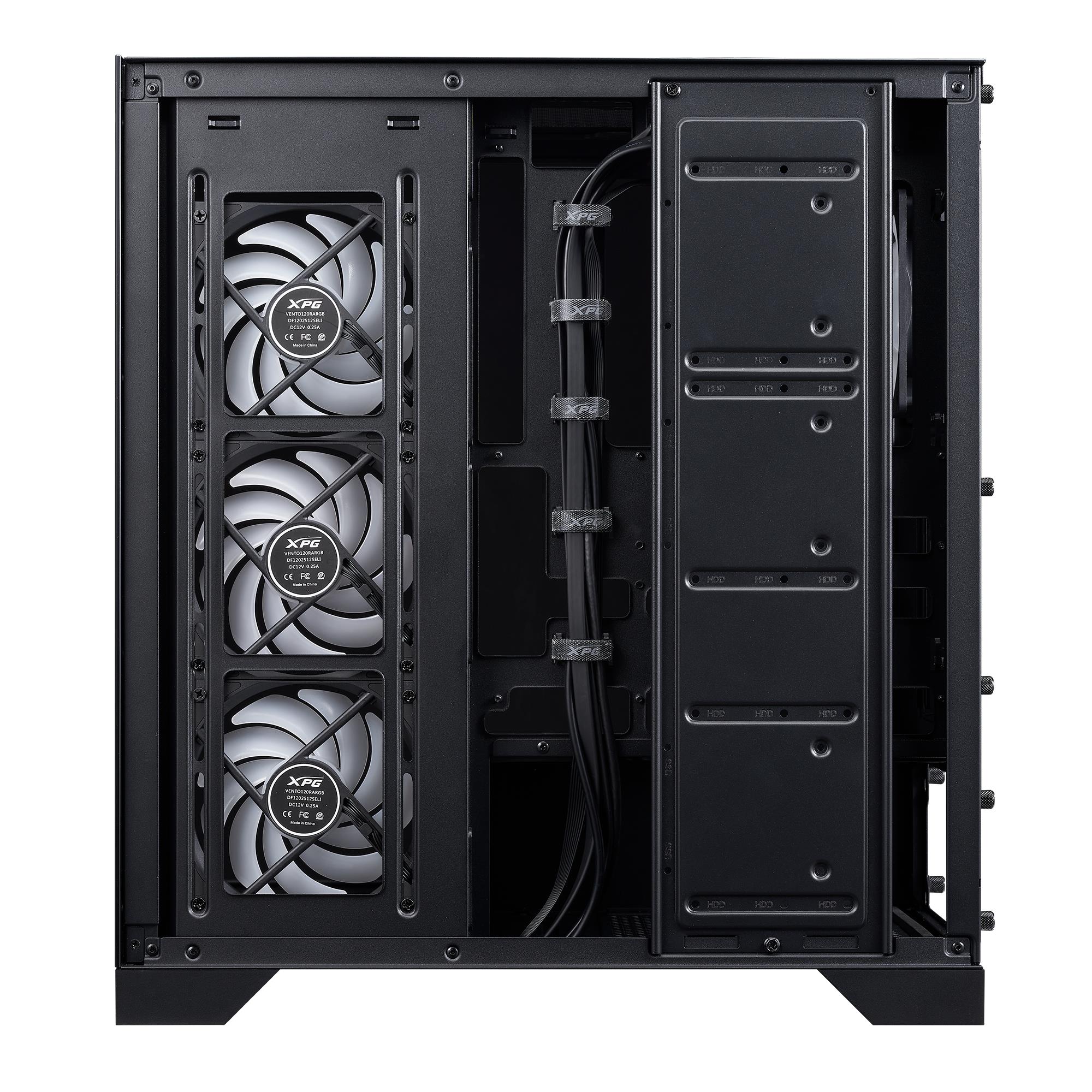 Case ADATA INVADER X BTF MidiTower Case product features Transparent panel ATX MicroATX MiniITX Colour Black INVADERXBTFMT-BKCWW - Image 3