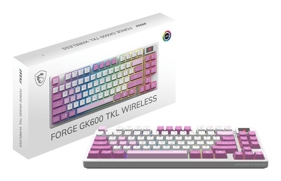 KEYBOARD GAMING VIOLET US/FORGE GK600 TKL W VIOLET MSI - Image 5