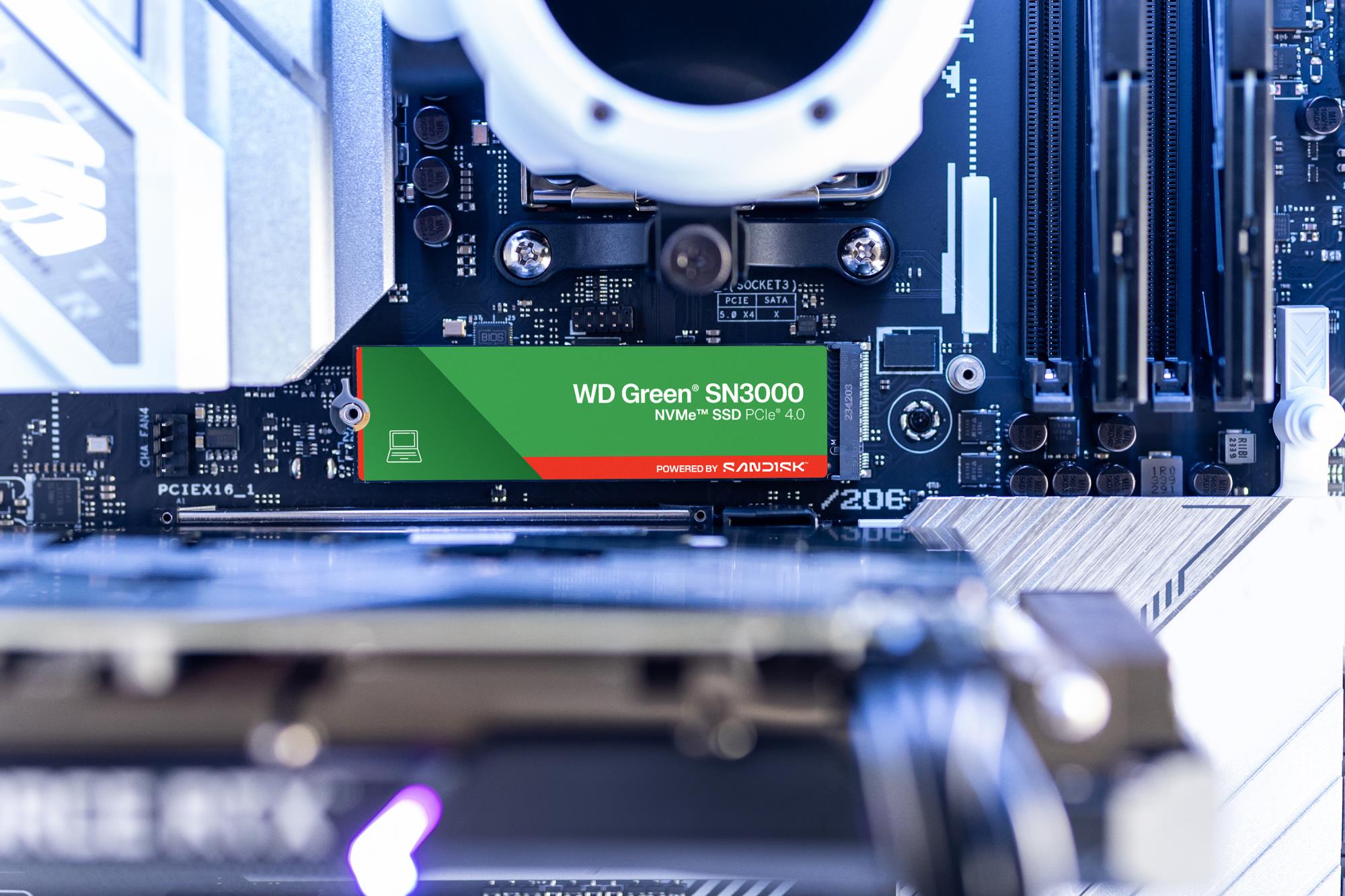 SSD SANDISK Read speed 5000 MB/s Write speed 4200 MB/s NVMe Yes PCI Express 4.0 M.2 2048 GB POWERED BY SANDISK Green WDS200T4G0E - Image 10