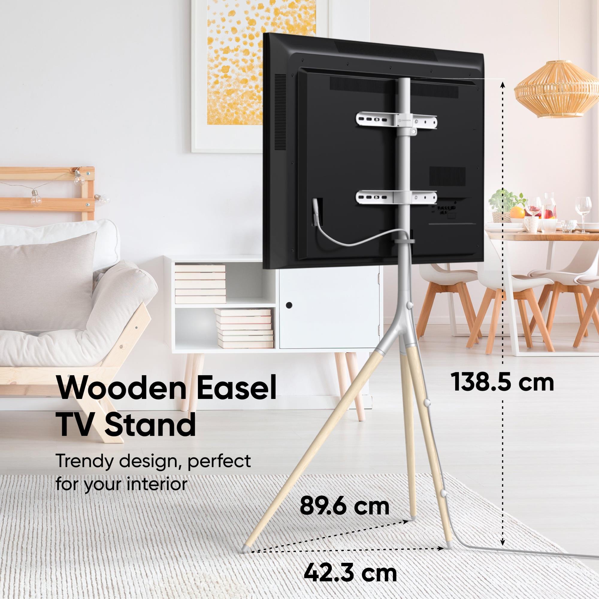 TV SET ACC FLOOR STAND /32-65"/WHITE TS1220-W ONKRON - Image 2