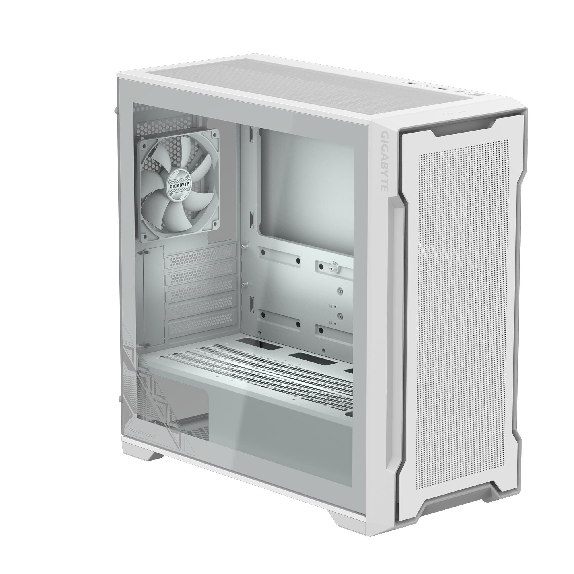 Case GIGABYTE GB-C102GI MidiTower Case product features Transparent panel Not included MicroATX MiniITX Colour White C102GI - Image 2