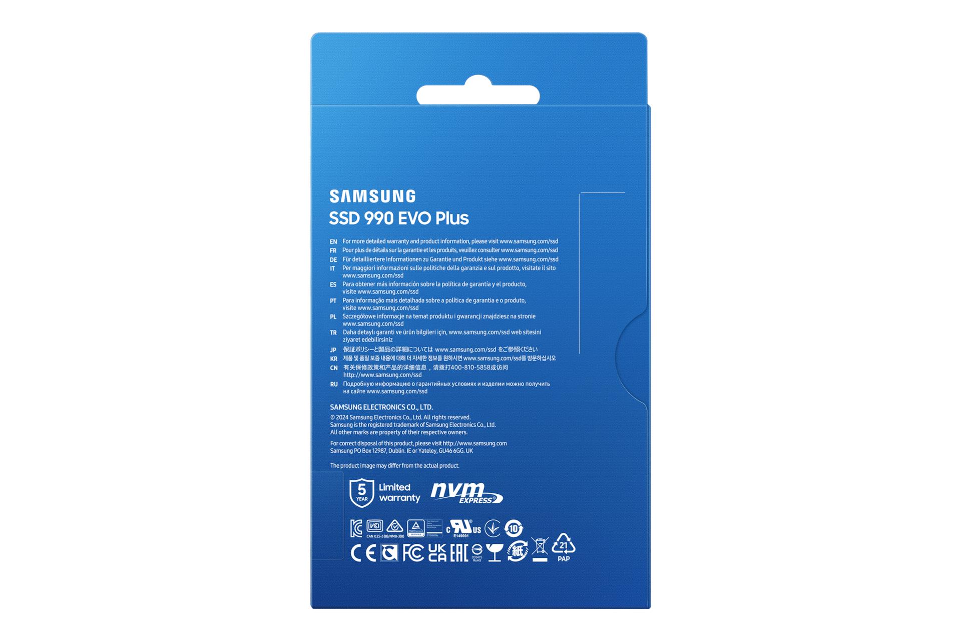 SSD SAMSUNG 990 EVO Plus 1TB M.2 PCIe Gen5 NVMe TLC Write speed 6300 MBytes/sec Read speed 7150 MBytes/sec 2.38mm TBW 1200 TB MZ-V9S1T0BW - Image 6